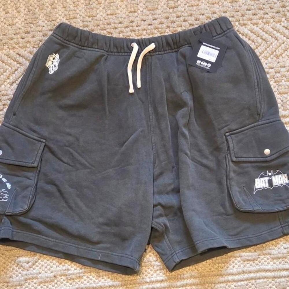 Darc Sport x Batman Chopper Cornell Cargo Sweat Shorts Size Medium NWT